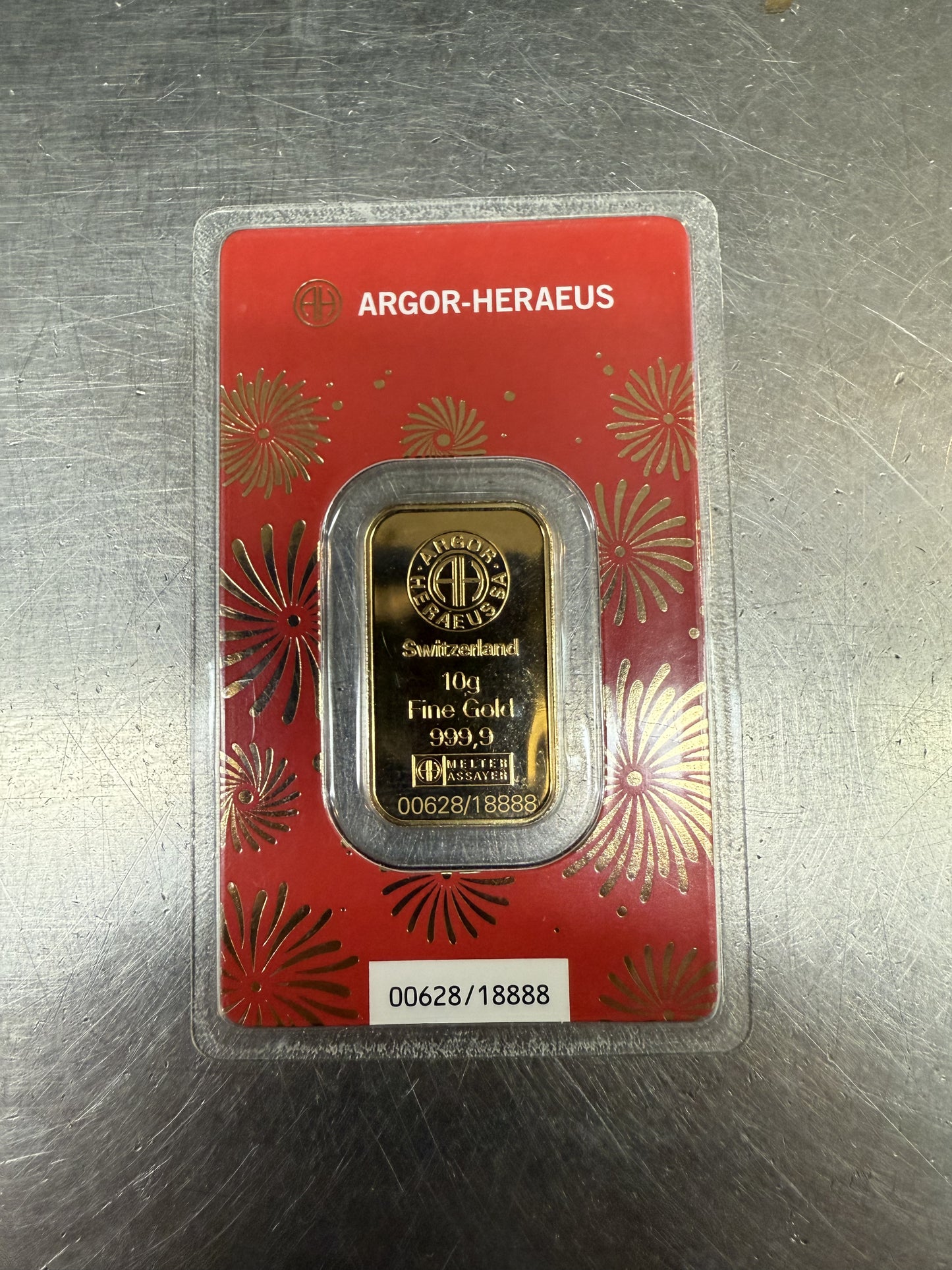 10 gram 2025 Lunar Year of the Snake Gold Bar | Argor-Heraeus