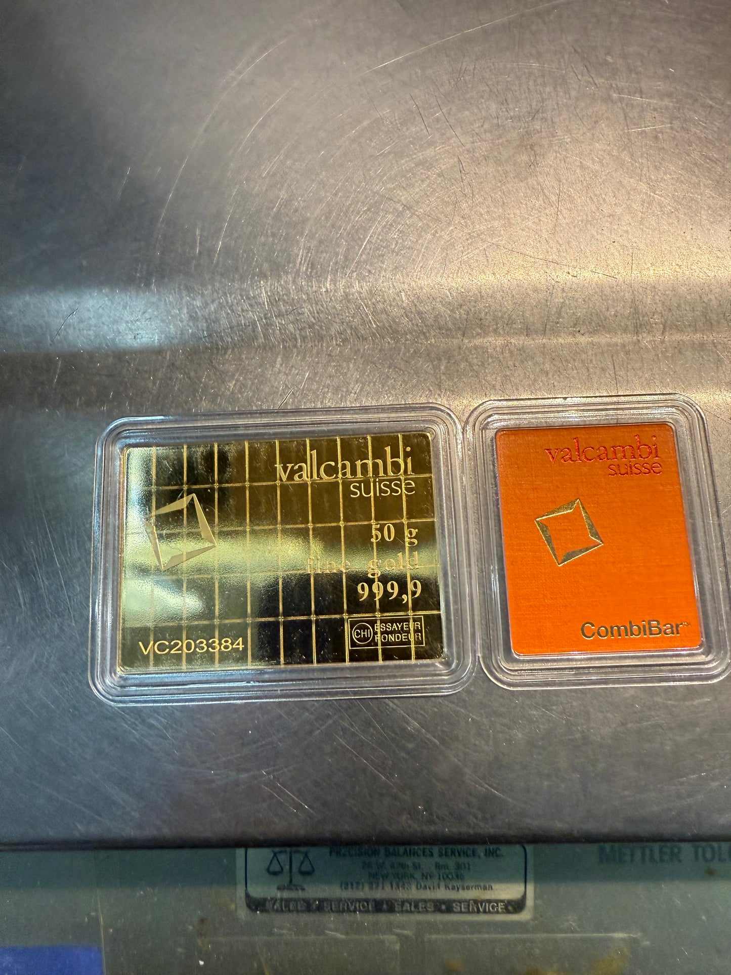 Valcambi Gold CombiBar - 50 Gram (50 x 1 Gram), .9999 Gold (1.608 troy Oz)
